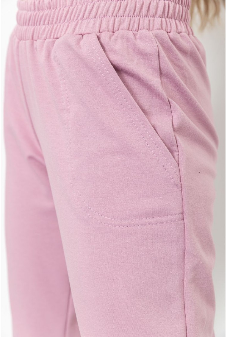 Купить Спорт штаны женские двухнитка, цвет пудровый, 226R030 - Фото №5