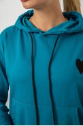 Спортивний костюм жіночий двонитка  -уцінка, колір бірюзовий, 214R1419-004-U-17 - фото № 4