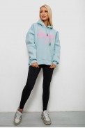 Худі жіночий утеплений  -уцінка, колір блакитний, 244RK707-U Худі жіночий утеплений  -уцінка, колір блакитний, 244RK707-U - фото № 1