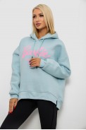 Худі жіночий утеплений  -уцінка, колір блакитний, 244RK707-U Худі жіночий утеплений  -уцінка, колір блакитний, 244RK707-U - фото № 2