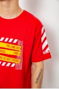 Футболка мужская с принтом, цвет красный, 244R2530 - фото № 4