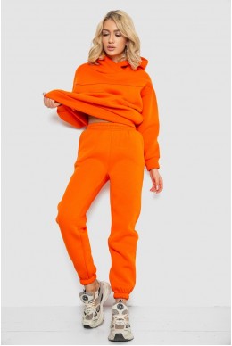 Спортивний костюм жіночий на флісі, колір помаранчевий, 247R10765
