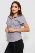 Рубашка женская однотонная  -уценка, цвет серый, 230R068-1-U-293 оптом - фото № 2