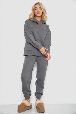 Спортивный костюм женский на флисе, цвет серый, 247R10765