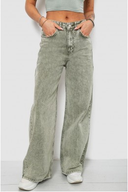 Джинсы женские однотонные Wide leg, цвет серый, 244R1908S21