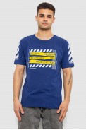 Футболка мужская с принтом, цвет синий, 244R2530 - фото № 0