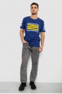 Футболка мужская с принтом, цвет синий, 244R2530 - фото № 1