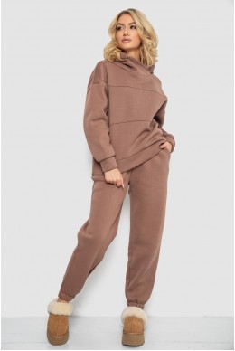 Спортивний костюм жіночий на флісі, колір мокко, 247R10765