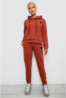 Спортивный костюм женский двухнитка, цвет терракотовый, 214R1419-004