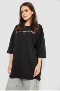 Футболка женская с принтом, цвет черный, 244R3014 - фото № 2