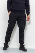 Спорт штаны мужские на флисе, цвет черный, 184R8755 - фото № 0