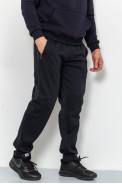 Спорт штаны мужские на флисе, цвет черный, 184R8755 - фото № 2