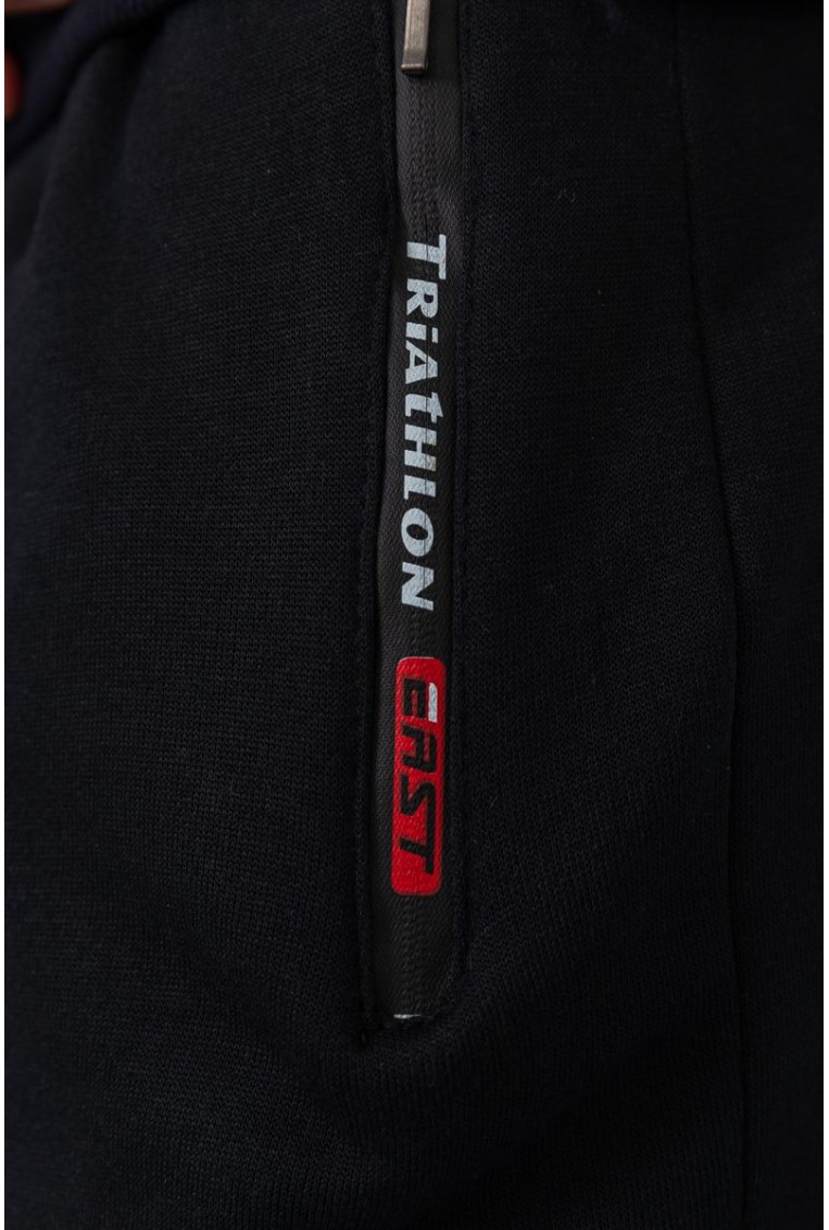 Купить Спорт штаны мужские на флисе, цвет черный, 184R8755 - Фото №5