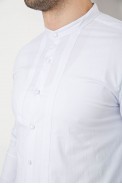 Сорочка чоловіча однотонна  -уцінка, колір білий, 186R2033-U-1 оптом - фото № 4