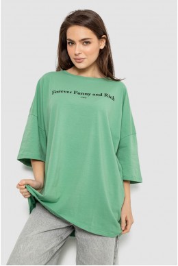 Футболка женская с принтом, цвет оливковый, 244R3014
