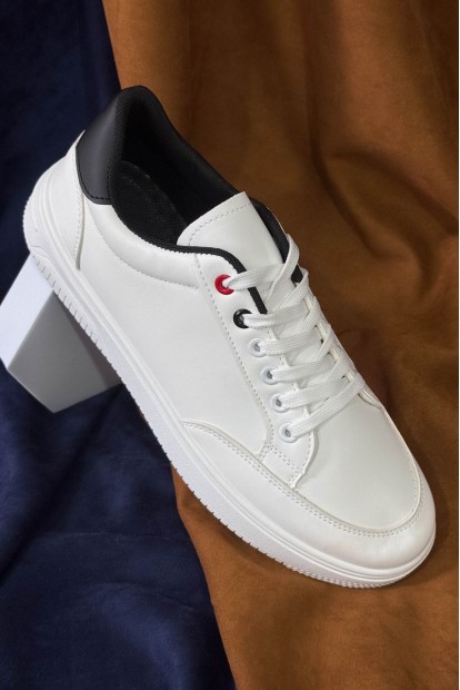 Кеди чоловічі, колір біло-чорний, 248RR190