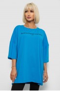 Футболка жіноча з принтом, колір блакитний, 244R3014 - фото № 0