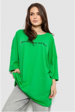 Футболка женская с принтом, цвет зеленый, 244R3014