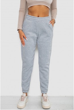 Спортивні штани жіночі на флісі  -уцінка, колір світло-сірий, 238R57828-1-U-2