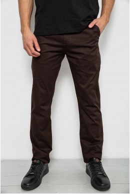 Штани чоловічі класичні, колір шоколадний, 243RXK39-2