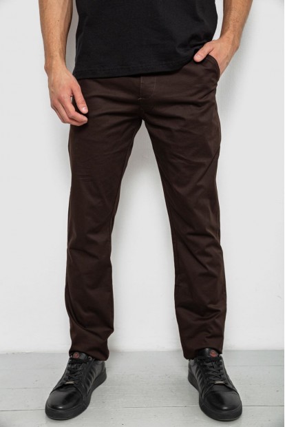 Штани чоловічі класичні, колір шоколадний, 243RXK39-2