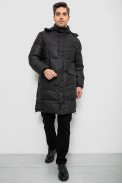 Куртка мужская зимняя удлиненная  -уценка, цвет черный, 244RH76-30D-U - фото № 2