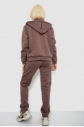 Спортивный костюм женский на флисе  -уценка, цвет темно-коричневый, 257R86-U-1 - фото № 3