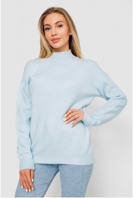 Светр жіночий вовняний  -уцінка, колір світло-блакитний, 244R0390-U-1