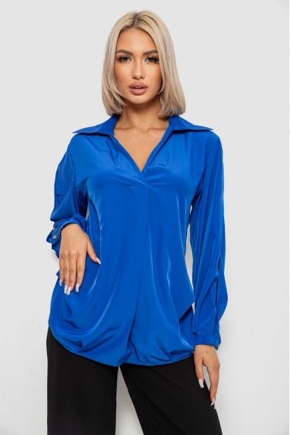 Блуза однотонная, цвет электрик, 230R1162