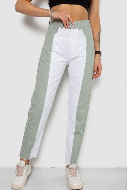 Джинси жіночі  -уцінка, колір оливковий, 182R1935S21-U-1