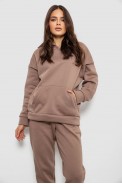 Спортивный костюм женский на флисе  -уценка, цвет темно-бежевый, 257R85-U-9 - фото № 1