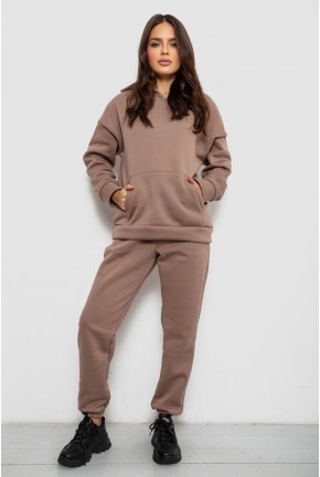 Спортивний костюм жіночий на флісі  -уцінка, колір темно-бежевий, 257R85-U-9