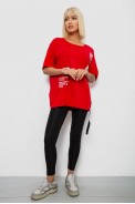 Футболка женская с принтом, цвет красный, 244R2131 - фото № 1