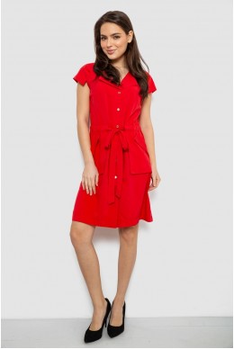 Платье софт однотонное, цвет красный, 230R028