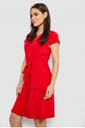 Сукня софт однотонна, колір червоний, 230R028 - фото № 2