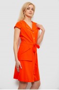 Платье софт однотонное, цвет оранжевый, 230R028 - фото № 2