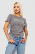 Футболка женская с принтом, цвет серый, 221R3303 - фото № 0