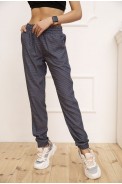Женские свободные штаны в горох синего цвета 102R181-1 - фото № 0