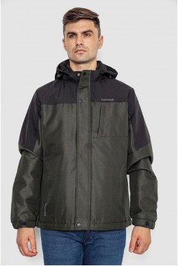 Куртка чоловіча демісезонна з капюшоном  -уцінка, колір хакі, 214R61035-U-19