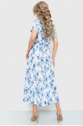 Платье с цветочным принтом, цвет голубой, 230R006-1 - фото № 3