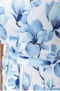 Платье с цветочным принтом, цвет голубой, 230R006-1 - фото № 4