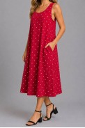 Сарафан  повседневный софт, цвет красный, 214R207-7 оптом - фото № 1