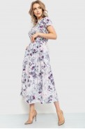 Сукня з квітковим принтом, колір сіро-фіолетовий, 230R006-1