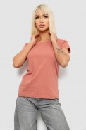 Футболка женская однотонная, цвет пудровый, 244R2806 - фото № 0