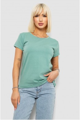 Футболка женская однотонная, цвет оливковый, 244R2806