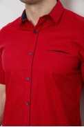 Рубашка мужская с принтом, цвет красный, 186R7302 - фото № 4