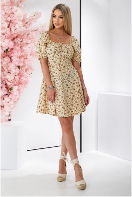 Платье женское с принтом софт, цвет персиковый, 257R811