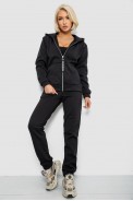 Спортивный костюм женский на флисе, цвет черный, 257R86 - фото № 0