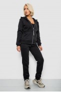 Спортивный костюм женский на флисе, цвет черный, 257R86 - фото № 2