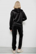 Спортивный костюм женский велюровый  -уценка, цвет черный, 257R4122-U-1 - фото № 3